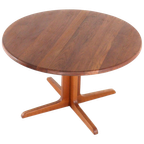 Niels Bach Vintage Ronde Eettafel Eetkamertafel Deens Massief Teak thumbnail 1