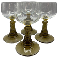 Set Roemer Wijnglazen Olijfgroene Steel 4 Stuks