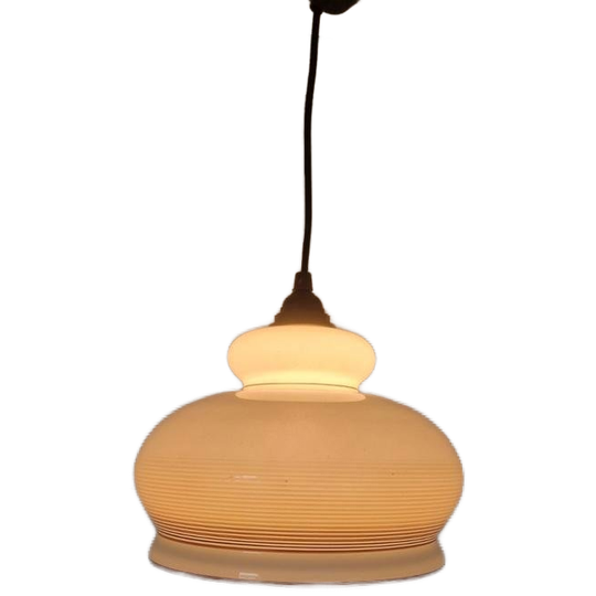 Vintage Jaren 70 Hanglamp Glas. 1