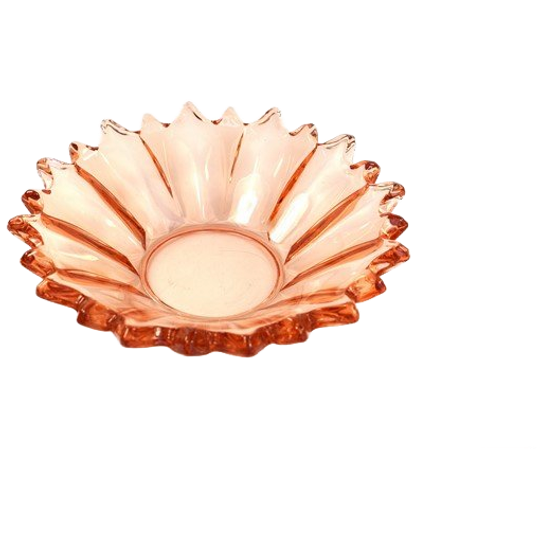 Vintage Roze Glazen Schaal Klein 1