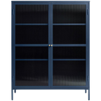 Omeo Vitrinekast - 140 X 111 Cm - Blauw thumbnail 1