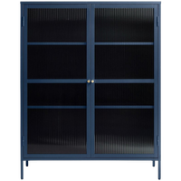 Omeo Vitrinekast - 140 X 111 Cm - Blauw