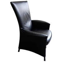 2 X Armchair By Wittmann /design Paolo Piva / Model Alta Highback / Black Leather