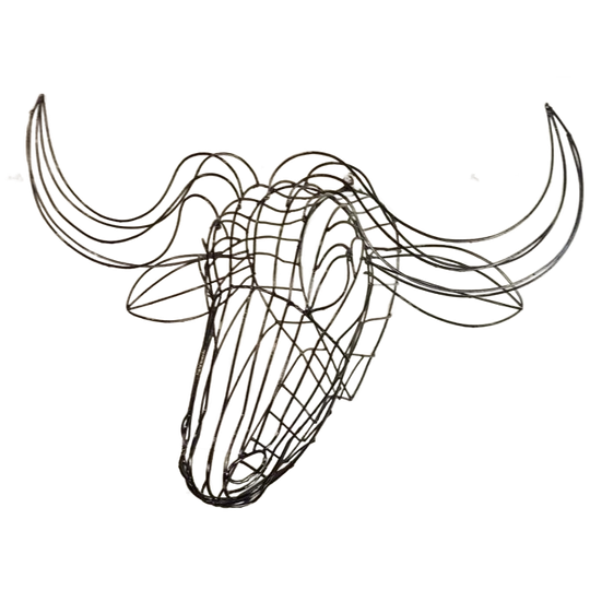 3d Metalen Stier, Draad Kunst, Wanddecoratie 1