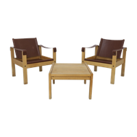 Safari Easy Chair Set/3, Fauteuil Leer Escriba Brazil