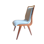 Set Awa Stoelen, Vintage Dinner Chairs, Mohair, Teakhout thumbnail 1