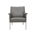 Zganieuw Grijze Leren Design On Stock Limec Fauteuil thumbnail 1