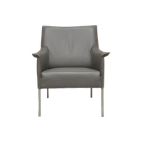 Zganieuw Grijze Leren Design On Stock Limec Fauteuil