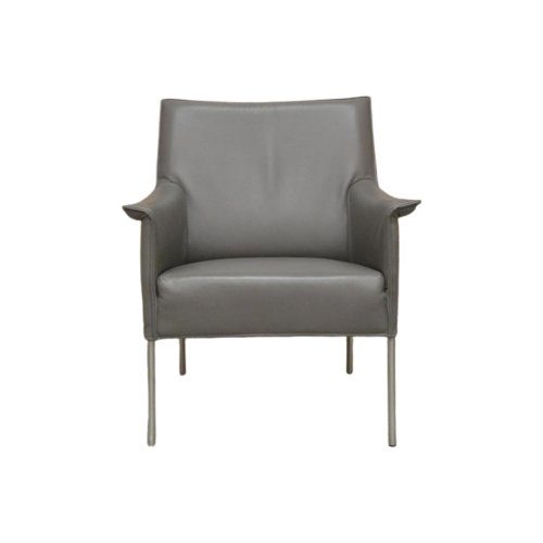 Zganieuw Grijze Leren Design On Stock Limec Fauteuil