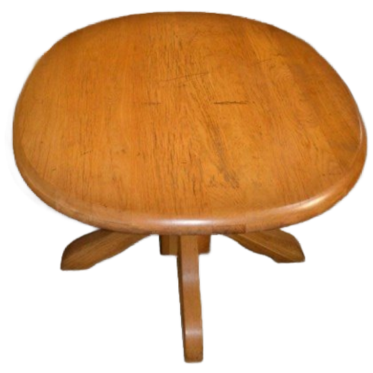 Middelgrote Ovale Massief Eikenhouten Eettafel 1