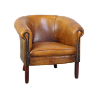 Subtiele Schapenleren Clubfauteuil Afgewerkt Met Siernagels En De Mooiste Kleuren