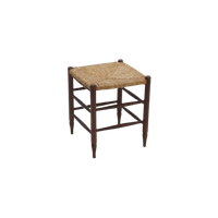 Vintage French Oak And Rush Stool 1950S