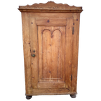 Stoere Geleefde Antiek Grenen 1 Deurs Kast Met Twee Planken, 100 Cm Breed thumbnail 1