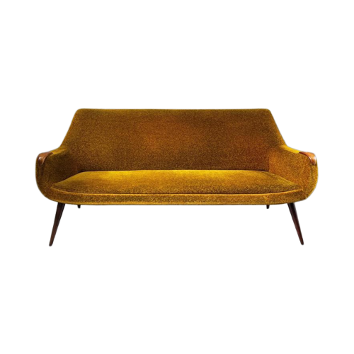 Deens Design Bank Johannes Andersen Okergeel Fifties Sixties