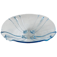 Walther & Sohne Persglas Fruitschaal Lichtblauw Artdeco 1930’s