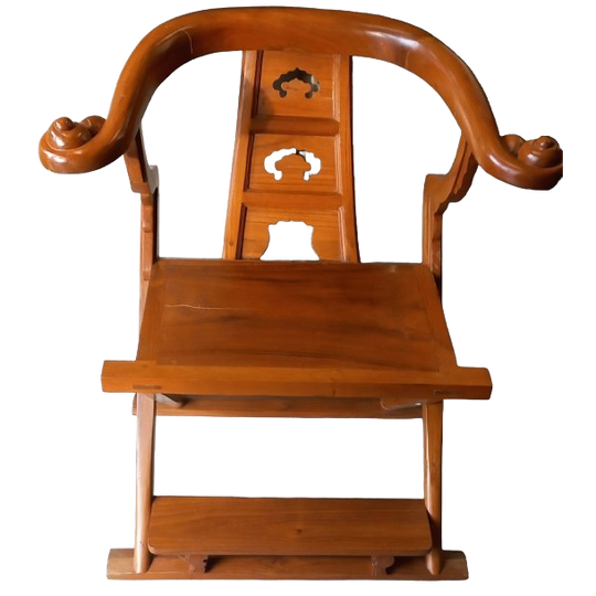 2 Oosterse Boeddisten Armstoelen In Tropisch Hout. 1