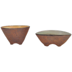 Set 2 Japandi Art Bowls Earthware Kom 2003 Design Handmade thumbnail 1