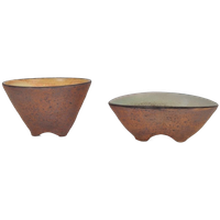 Set 2 Japandi Art Bowls Earthware Kom 2003 Design Handmade