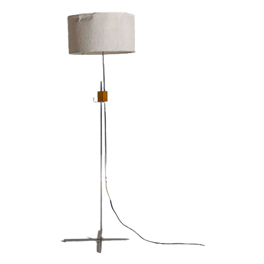 Mid-century Vintage Stalamp In Teak En Chrome 1