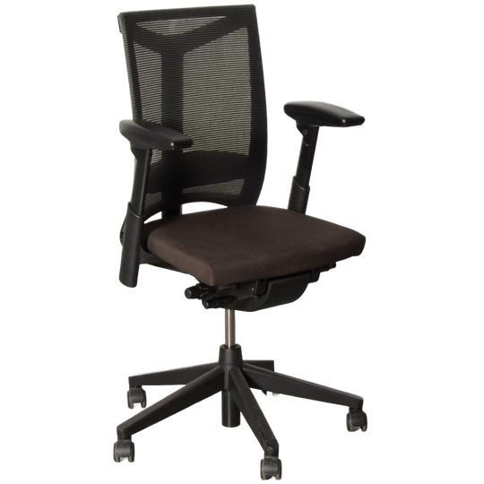 Comforto Dx8863 Bureaustoel, Bruin / Mesh, 3d Armleggers 1