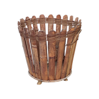 Rotan Bloempottenhouder Of Mand Jaren 50 – Rohe - (mb04)
