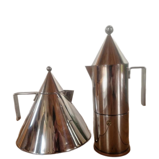 Alessi Conico Perculator & Theepot Memphis Stijl 1