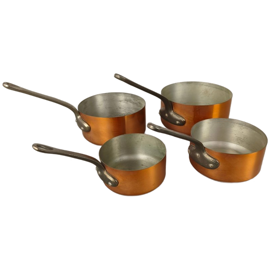 4 Koperen Steelpannen 'les Cuivres De Faucogney' 1