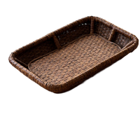 Vintage Xl Rattan Bamboo Tray