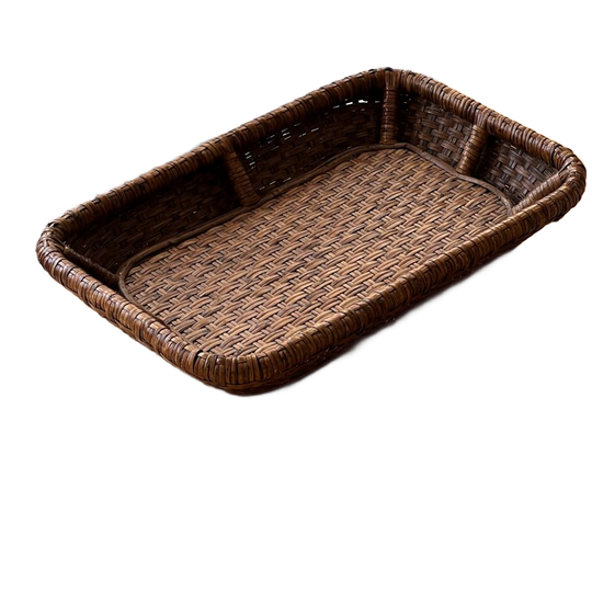 Vintage Xl Rattan Bamboo Tray 1