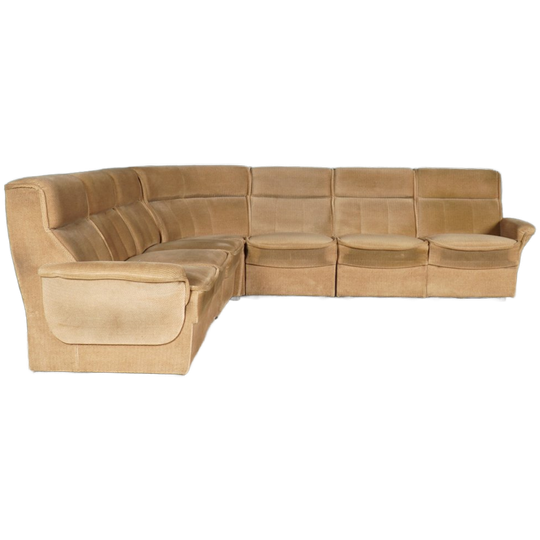 Midcentury Modulaire Stoffen Hoekbank – Jaren 60 1