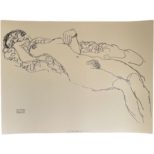 Gustav Klimt (1862-1918), “Reclining Nude” ,1917, Published In Italy