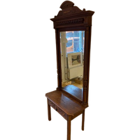 Antieke Spiegel. Halspiegel. Kaptafel Spiegel. Antieke Kapspiegel