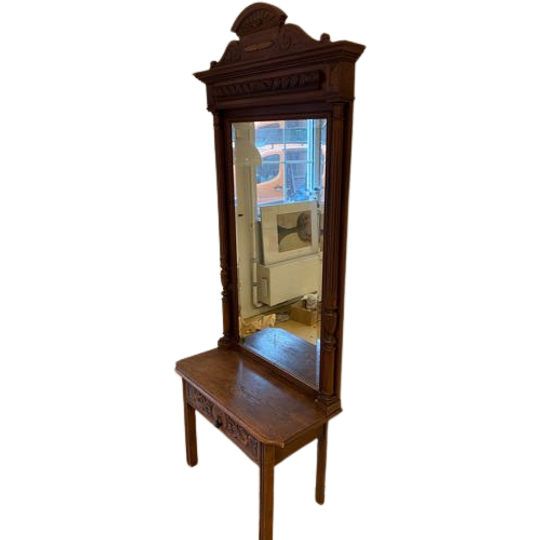 Antieke Spiegel. Halspiegel. Kaptafel Spiegel. Antieke Kapspiegel 1