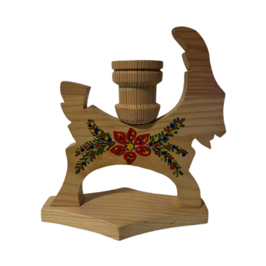 Zweedse Kerstbok Kandelaar Met De Hand Vervaardigd In 1984 1
