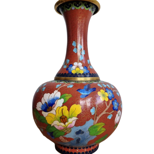 Cloisonné Kalabas Vaas Uit De Jaren 70