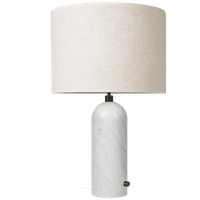 Gubi | Gravity Tafellamp Large Wit Marmer/canvas