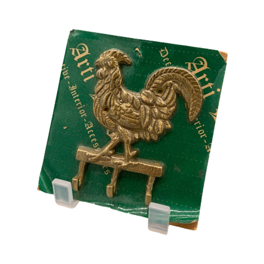 Vintage Koperen Wandhaakjes Haan 1