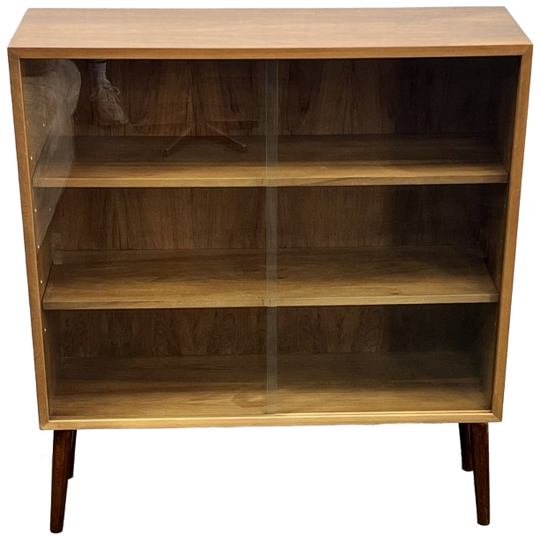 Vintage Wk Möbel Dressoir / Vitrine, Met Glazen Schuifdeuren. Duitsland 1970's 1