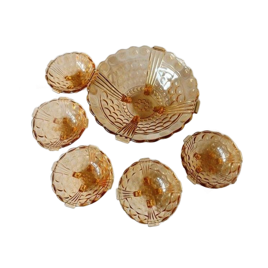 Vintage Schalenset Art Deco Geel 1