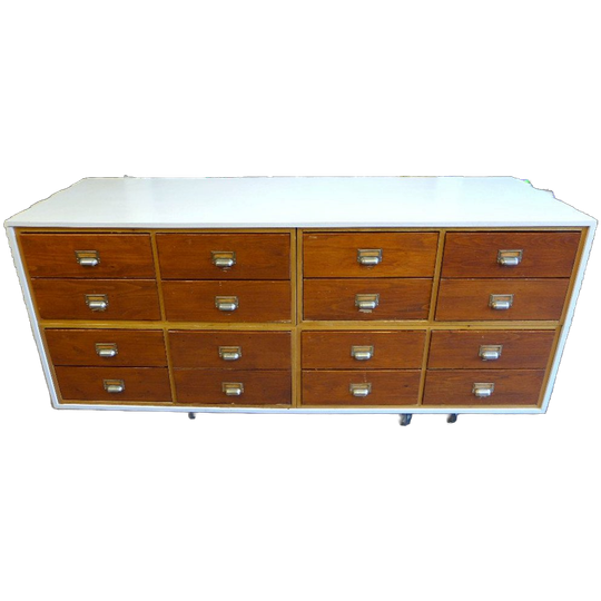 Prachtige Vintage Toonbank Apothekerskast Ladekast 1