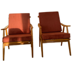 2 X Vintage Fauteuil Mid Century thumbnail 1