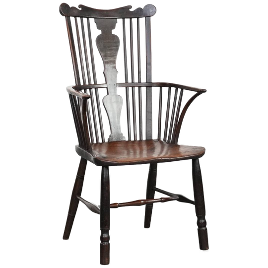 Leuke Tijdloze En Antieke Engelse Windsor Stoel Uit De 18e Eeuw Met Een Mooi Patina 1