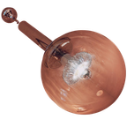 1970 Italian Chrome Globe Light thumbnail 1