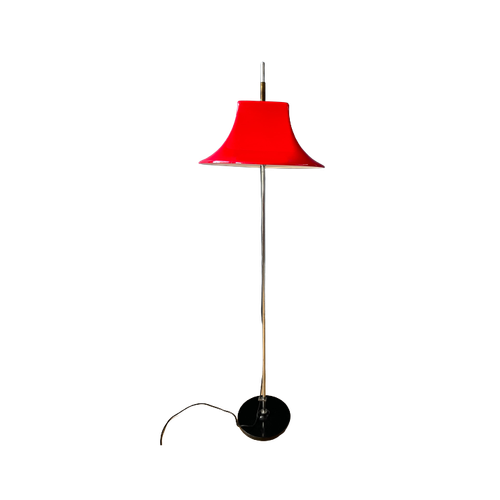 Rode Willem Hagoort Space Age Vloerlamp - Mid Century Acrylglas Lamp