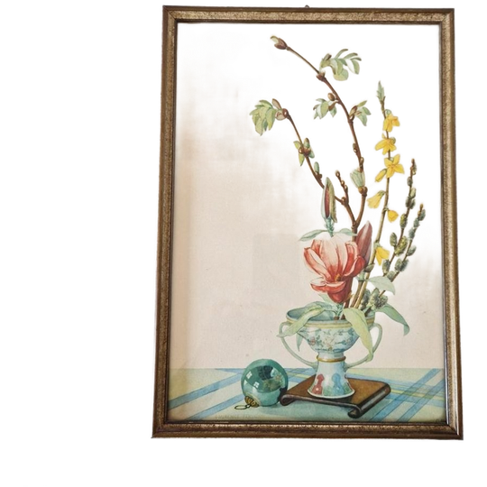 Jaren 40 Vintage Drukprent Achter Glas In Lijst Vintage 1