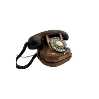 Vintage Koperen Telefoon Met Draaischijf Rtt