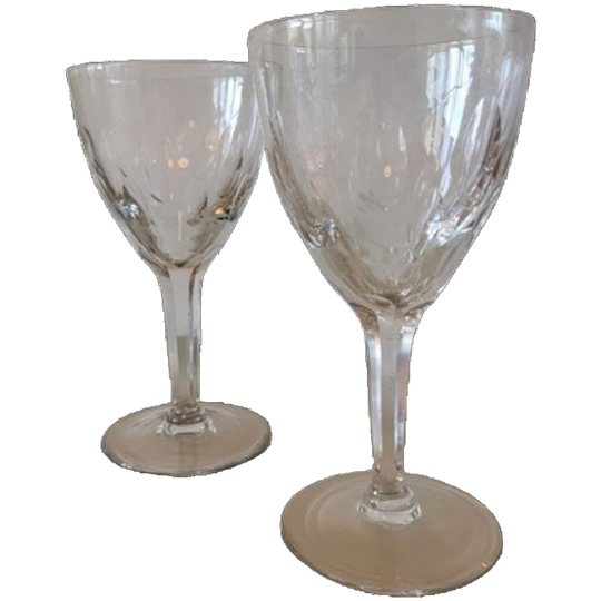 Vintage Halfhoge Wijnglazen, Set Van 2 1
