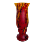 Bohemian Spatter Glass Vaas Art Deco thumbnail 1