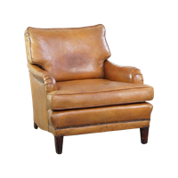 Unieke En Zeer Comfortabele Schapenleren Design Fauteuil/ Armchair Met Een Diepe Zit