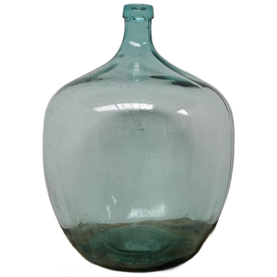 Brocante Glazen Dame Jeanne Vaas Wijnfles, Gistfles Glas 411 1